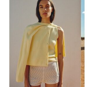 Yellow Cardigan and Tank Top Set